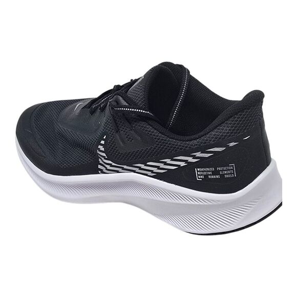 Nike Quest 3 Shield Black Metallic Silver Running Shoe CQ8894 001 Men's Sizes 13 - Picture 3 of 8